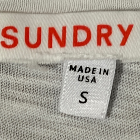 Women's Anthropologie Sundry White Checkered Moon & Stars Tee Shirt -SMALL - Picture 4 of 4